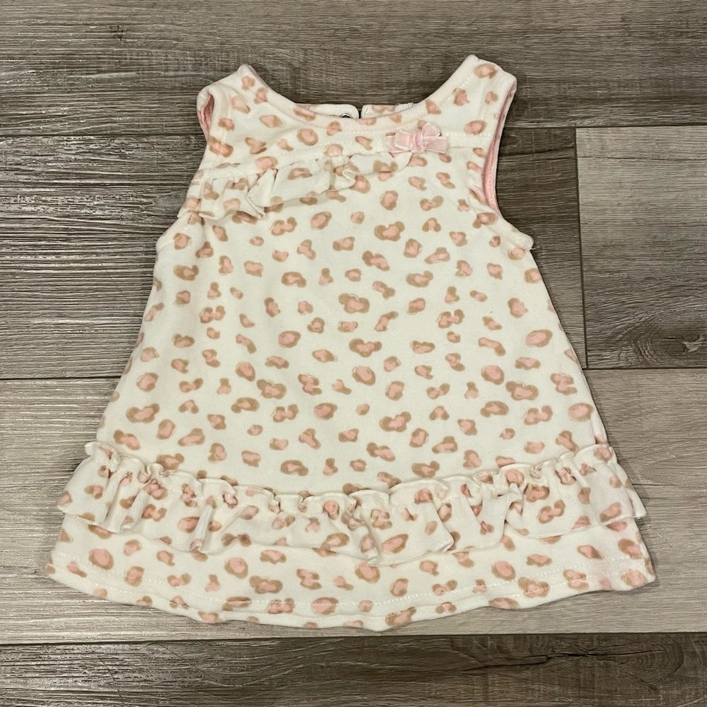 Pink Floral Print White Tank Dress